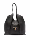 Tod's Schwarze Ledertasche Mit Logo-schnalle Tods In Black