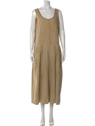 Pre-owned Tod's Scoop Neck Jumpsuit In Brown