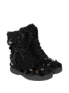 Tod's Sequin-embellished Shearling-effect Boots In Multi