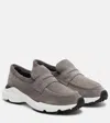 Tod's Shearling-lined Leather Slip-on Shoes In Multi