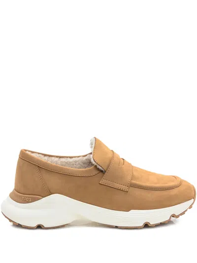 TOD'S SHEARLING-LINED LOAFERS