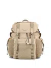 Tod's Shearling Trim Backpack In Neutral