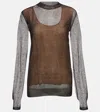 Tod's Sheer Cotton-blend Sweater In Brown