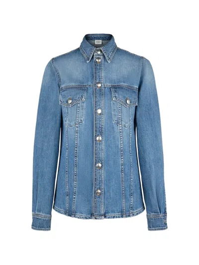 Tod's Shirt In Light Denim In Blue