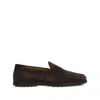 Tod's Suede Leather Loafers In Brown