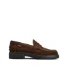Tod's Penny Strap Loafers Suede Finish In Brown