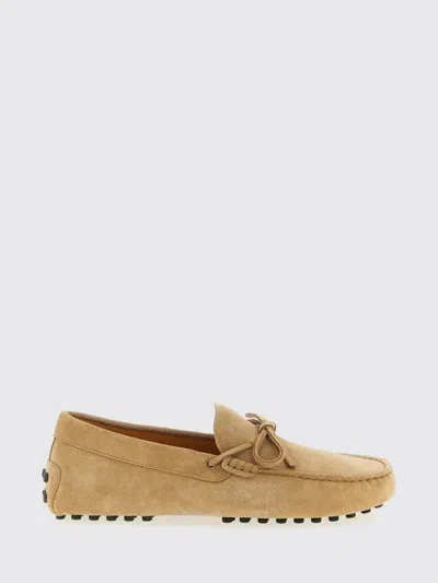 Tod's Gommino Driver Suede Loafers In Gold