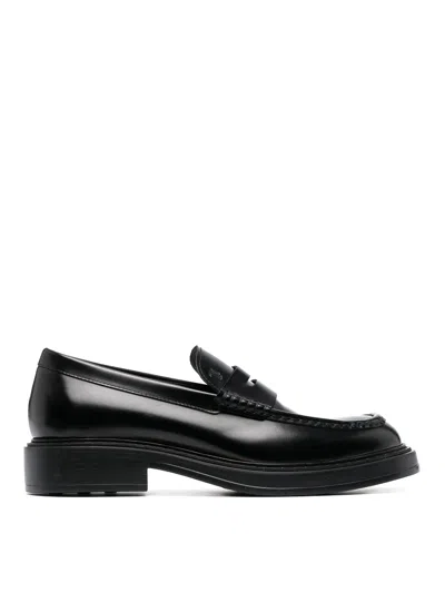 Tod's Leather Loafer In Black
