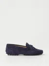 Tod's Bow-detail Suede Mocassins In Blue