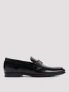 Tod's Double T Buckle Loafers In Brushed Leather In Black