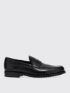 Tod's Smooth Leather Moccasin Loafers With Subtle Stitching In Black