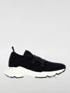 Tod's Leather-trimmed Stretch-knit Slip-on Sneakers In 黑色