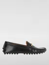 Tod's Loafers With Golden Detail And Gommino Sole In Schwarz
