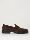 Tod's Penny Strap Loafers Suede Finish In Brown