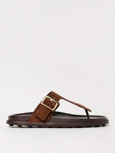 TOD'S FLAT SANDALS TOD'S WOMAN COLOR DARK,423383102