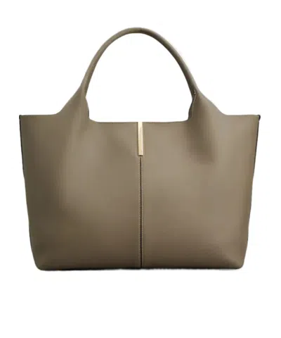 Tod's Shopping Bag In Leather Medium-small In Brown