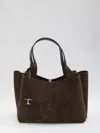 Tod's Medium Double Handle Shopping Bag In Brown
