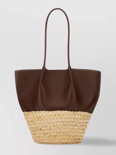 Tod's Shopping Bag With Long Handles And Woven Base