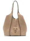 Tod's Beige T Timeless Medium Tote In Beige