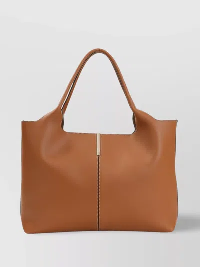 Tod's Shopping Tote Bag Top Handles In Neutrals