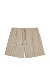 Tod's Short In Striped Silk In Pattern
