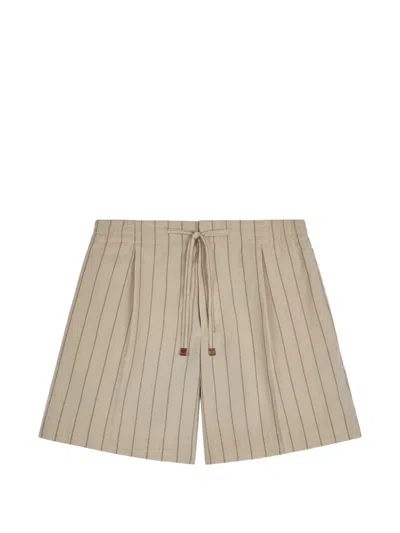 Tod's Short In Striped Silk In Pattern