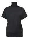 Tod's Short-sleeve Turtleneck Sweater In Black
