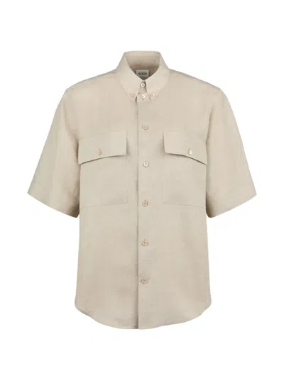 Tod's Short-sleeved Shirt In Neutral