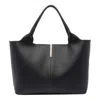 Tod's Top Handle Shoulder Bag With Metal Accent In Black