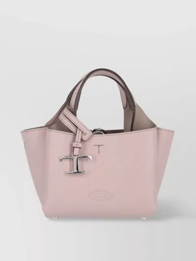 TOD'S SHOULDER BAG WITH DETACHABLE STRAP AND TOP HANDLES