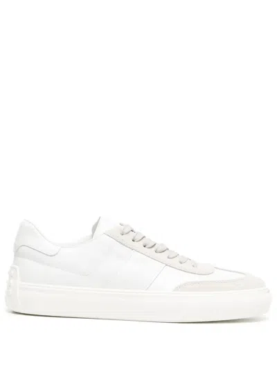 Tod's Side Logo-print Low-top Sneakers In White