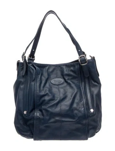 Pre-owned Tod's Signature Hobo In Blue