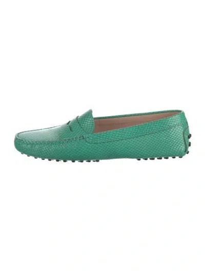 Pre-owned Tod's Signature Logo Leather Loafers In Multi