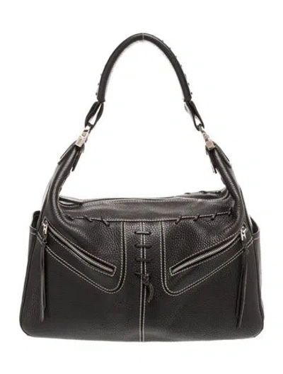 Pre-owned Tod's Signature Shoulder Bag In Black