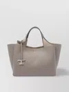 Tod's Dark Grey Leather Top Handle Bag