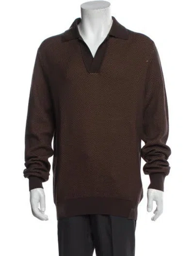 Pre-owned Tod's Silk Long Sleeve Shirt In Brown
