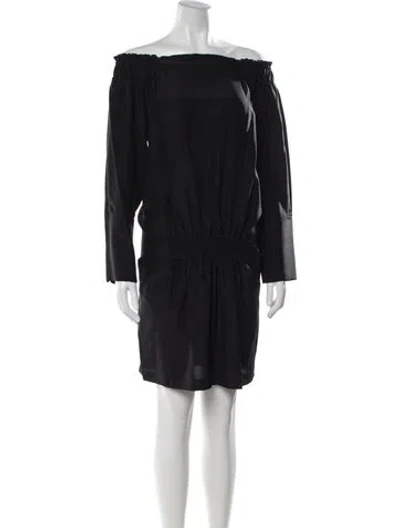 Pre-owned Tod's Silk Mini Dress In Black