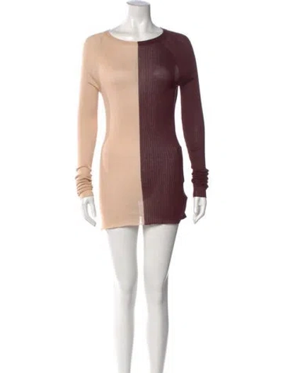Pre-owned Tod's Silk Scoop Neck Sweater