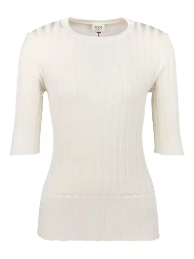 Tod's Silk Top In White
