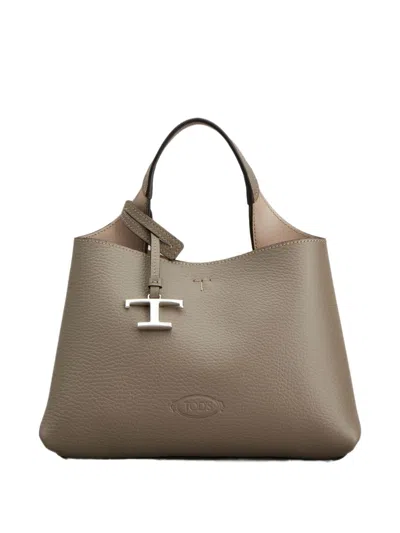 Tod's Single Handle Shoulder Bag In Gray