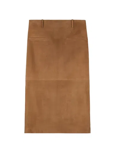 Tod's Skirt In Pashmy Suede In Brown