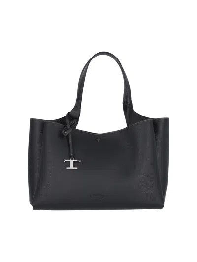 Tod's Tod`s Sleek Calf Leather Mini Bag For Women In Black
