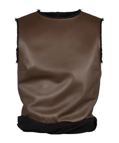 Tod's Sleeveless Top In Brown