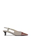 Tod's Slingback Croc-effect Canvas Pumps In Multi