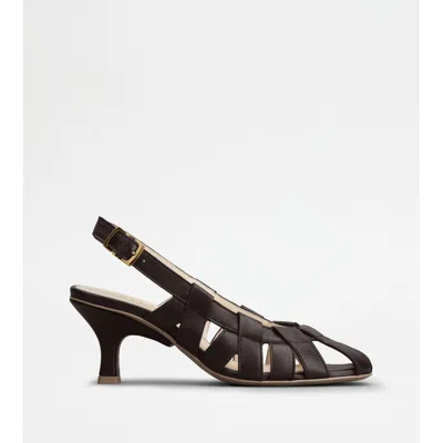 Tod's Slingback Pumps In Leather