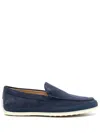 Tod's Slip-on Leather Loafers In Blue