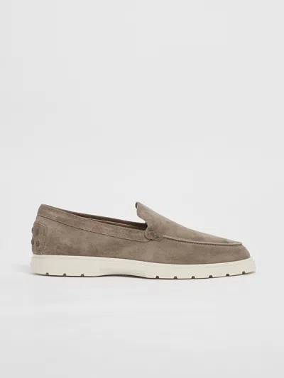 Tod's Pantofola Ibrido 59k Loafers In Torba