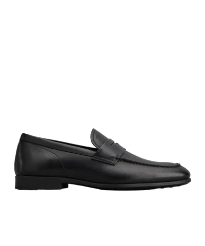 Tod's Leather Loafer With Iconic Horsebit In Black