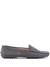Tod's Gommino Penny Bar Driving Shoes In Grey