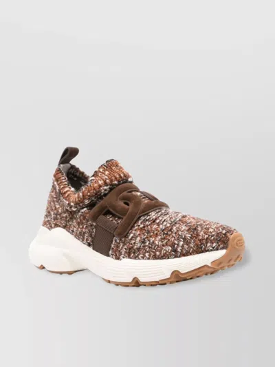 TOD'S SLIP-ON SNEAKERS FEATURING KNITTED UPPER